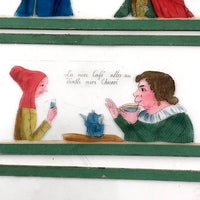 Antique French Hand-colored Magic Lantern Slides, Set of Ten in Original Box