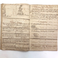 Horatio Crane Penmanship + Math Notebook, 1816, Boston MA