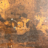 Charming 19th Century Monogrammed Document Box with Wallpapered Interior