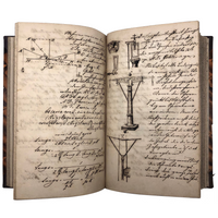 19th Century German Manuscript Notebook with Phenomenal Diagrams and Drawings