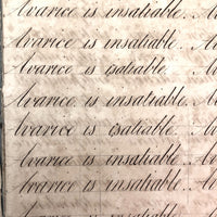 Horatio Crane Penmanship + Math Notebook, 1816, Boston MA