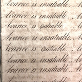 Horatio Crane Penmanship + Math Notebook, 1816, Boston MA