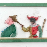 Antique French Hand-colored Magic Lantern Slides, Set of Ten in Original Box