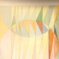Pale Colors, Abstract Forms Vintage Watercolor