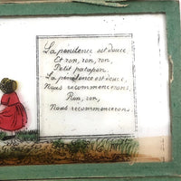Antique French Hand-colored Magic Lantern Slides, Set of Ten in Original Box