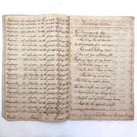 Horatio Crane Penmanship + Math Notebook, 1816, Boston MA