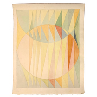 Pale Colors, Abstract Forms Vintage Watercolor