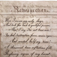 Horatio Crane Penmanship + Math Notebook, 1816, Boston MA