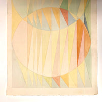 Pale Colors, Abstract Forms Vintage Watercolor