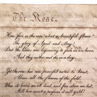Horatio Crane Penmanship + Math Notebook, 1816, Boston MA