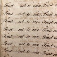 Horatio Crane Penmanship + Math Notebook, 1816, Boston MA