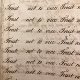 Horatio Crane Penmanship + Math Notebook, 1816, Boston MA
