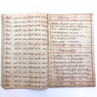 Horatio Crane Penmanship + Math Notebook, 1816, Boston MA