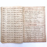 Horatio Crane Penmanship + Math Notebook, 1816, Boston MA