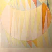 Pale Colors, Abstract Forms Vintage Watercolor