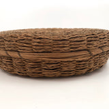 Large Round Flat Wabanaki Northeast Coast Native Sewing Basket
