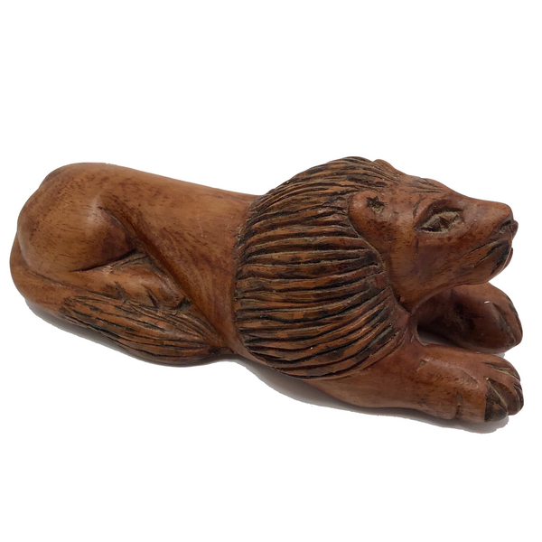 Hand-carved Lying Lion!