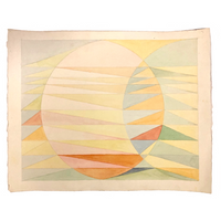 Pale Colors, Abstract Forms Vintage Watercolor