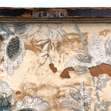 Charming 19th Century Monogrammed Document Box with Wallpapered Interior