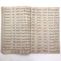 Horatio Crane Penmanship + Math Notebook, 1816, Boston MA