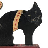Fabulous Wooden Folk Art Black Cat 500 Game Trump and Tricks Marker