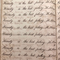 Horatio Crane Penmanship + Math Notebook, 1816, Boston MA