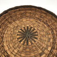 Large Round Flat Wabanaki Northeast Coast Native Sewing Basket
