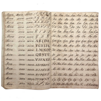 Horatio Crane Penmanship + Math Notebook, 1816, Boston MA