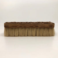 Carved Oak Clothes Brush with Horsehair Bristles