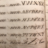 Horatio Crane Penmanship + Math Notebook, 1816, Boston MA