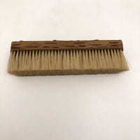 Carved Oak Clothes Brush with Horsehair Bristles