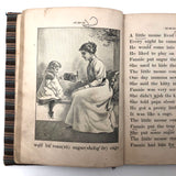 Hand-stitched Cloth Covered "The Children's First Reader" c. 1892, with Drawings
