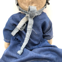 Curious Old Amish Rag Doll with Lost Face
