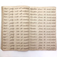 Horatio Crane Penmanship + Math Notebook, 1816, Boston MA