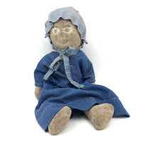 Curious Old Amish Rag Doll with Lost Face