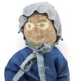 Curious Old Amish Rag Doll with Lost Face