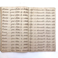 Horatio Crane Penmanship + Math Notebook, 1816, Boston MA