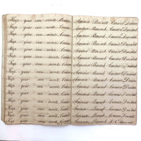 Horatio Crane Penmanship + Math Notebook, 1816, Boston MA