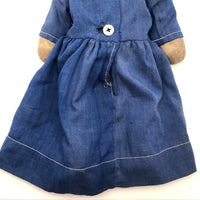 Curious Old Amish Rag Doll with Lost Face