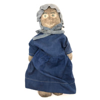 Curious Old Amish Rag Doll with Lost Face