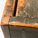 Charming 19th Century Monogrammed Document Box with Wallpapered Interior