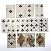 B.P Grimaud 19th Century French No Indices Playing Cards - Clubs