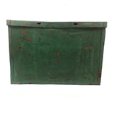 Large, Gorgeous Green Lidded Tin Box