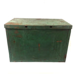 Large, Gorgeous Green Lidded Tin Box