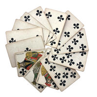 B.P Grimaud 19th Century French No Indices Playing Cards - Clubs