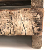 Much Used Old Pine Stool with Painterly Surface