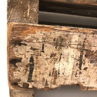 Much Used Old Pine Stool with Painterly Surface