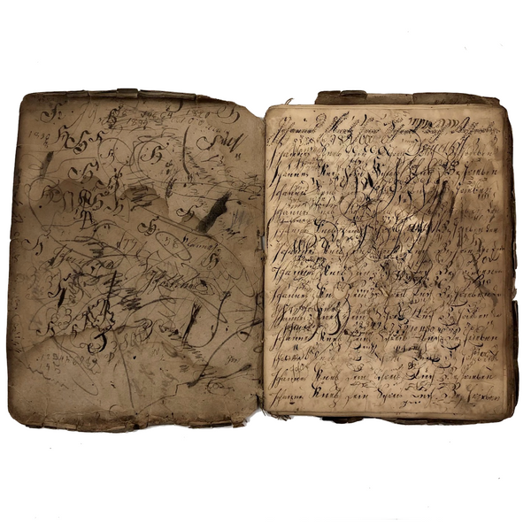 1829-30 Penmanship Practice Notebook, in German, Presumed American