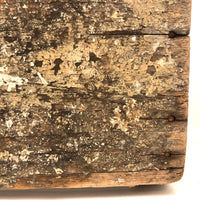 Much Used Old Pine Stool with Painterly Surface