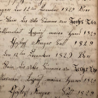 1829-30 Penmanship Practice Notebook, in German, Presumed American